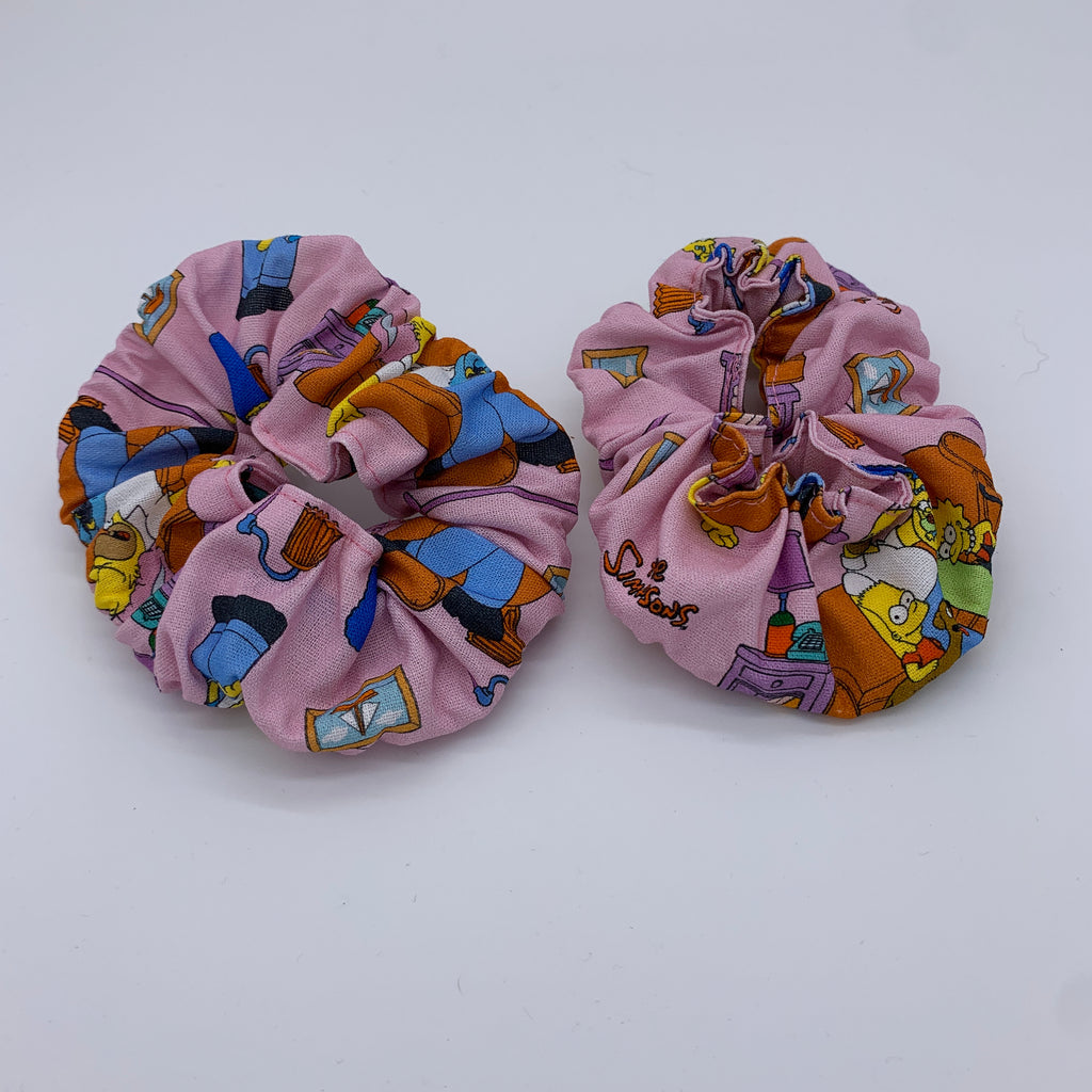 The Simpsons Family Scrunchie - Homer Simpson Scrunchies - 90s Fashion Scrunchie