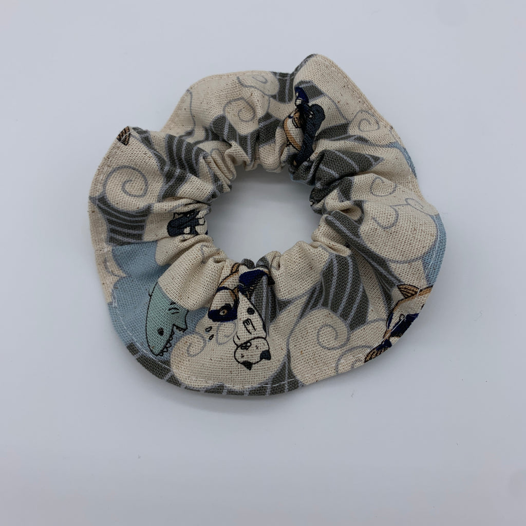 Cat Scrunchie - Cats And Koi Fish Scrunchie