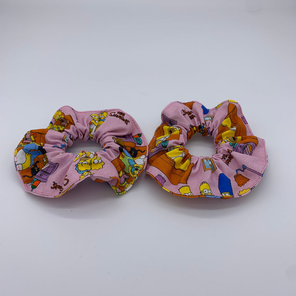 The Simpsons Family Scrunchie - Homer Simpson Scrunchies - 90s Fashion Scrunchie