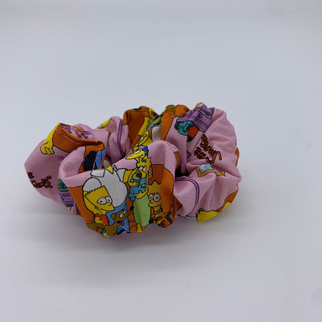 The Simpsons Family Scrunchie - Homer Simpson Scrunchies - 90s Fashion Scrunchie