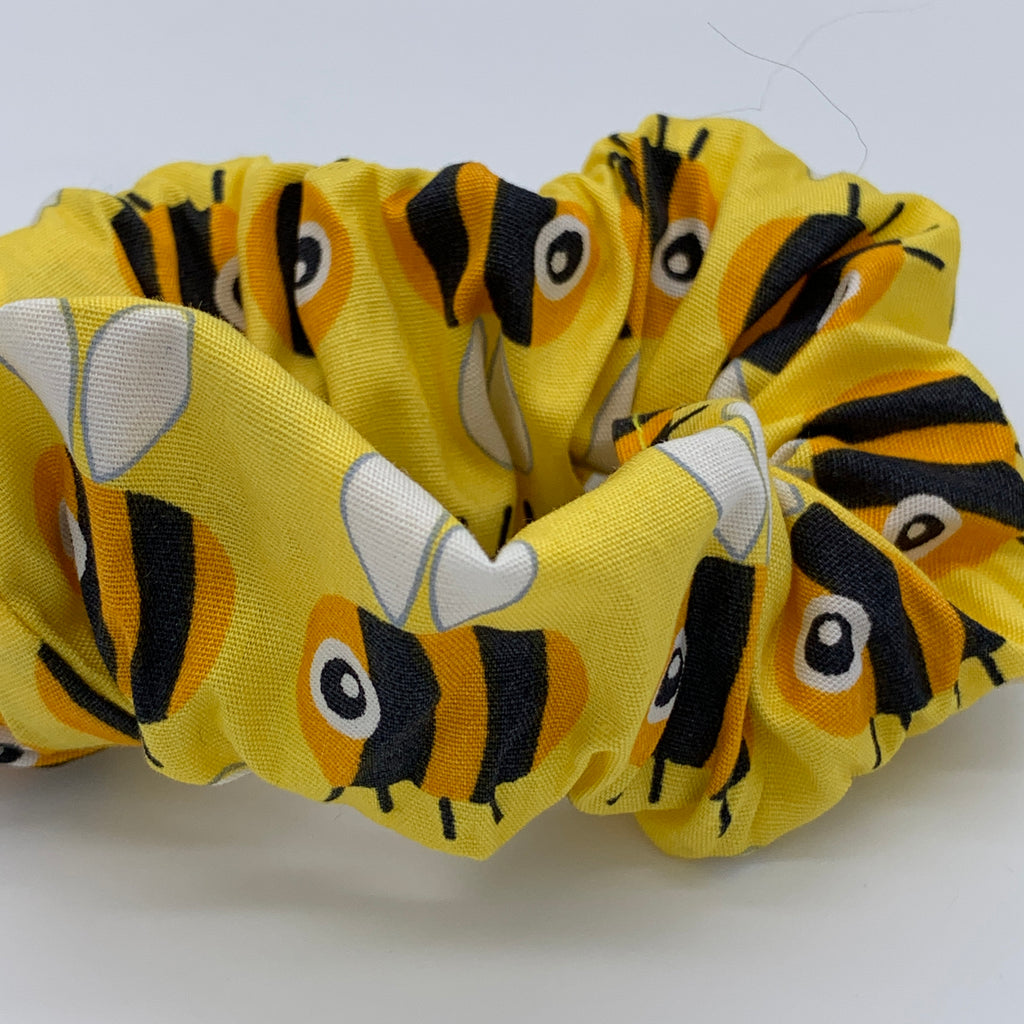 Bumble Bee Scrunchie - Yellow Bee Scrunchie