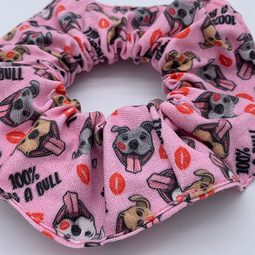 100% Kiss A Bull - Pitbull Scrunchie - Staffy Scrunchie