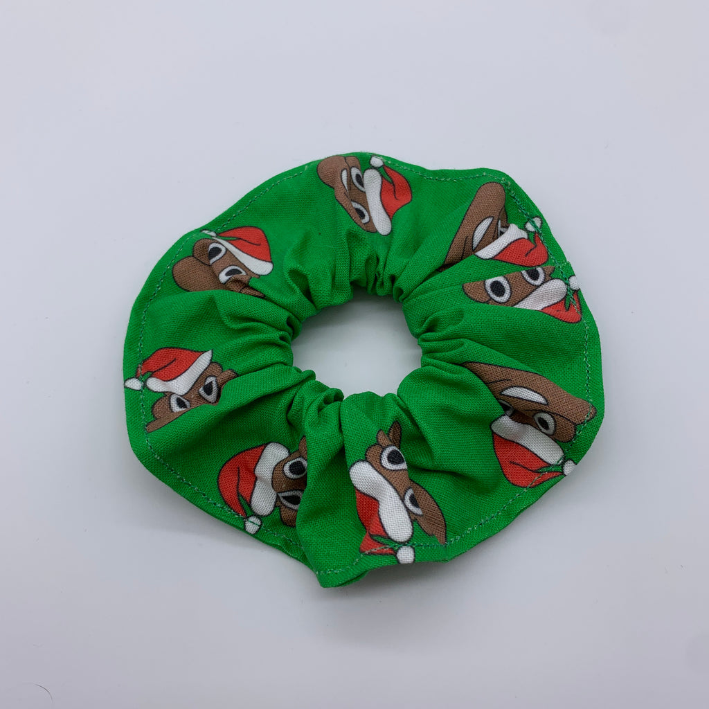 Poop Emoji Christmas Scrunchie - Christmas Scrunchies