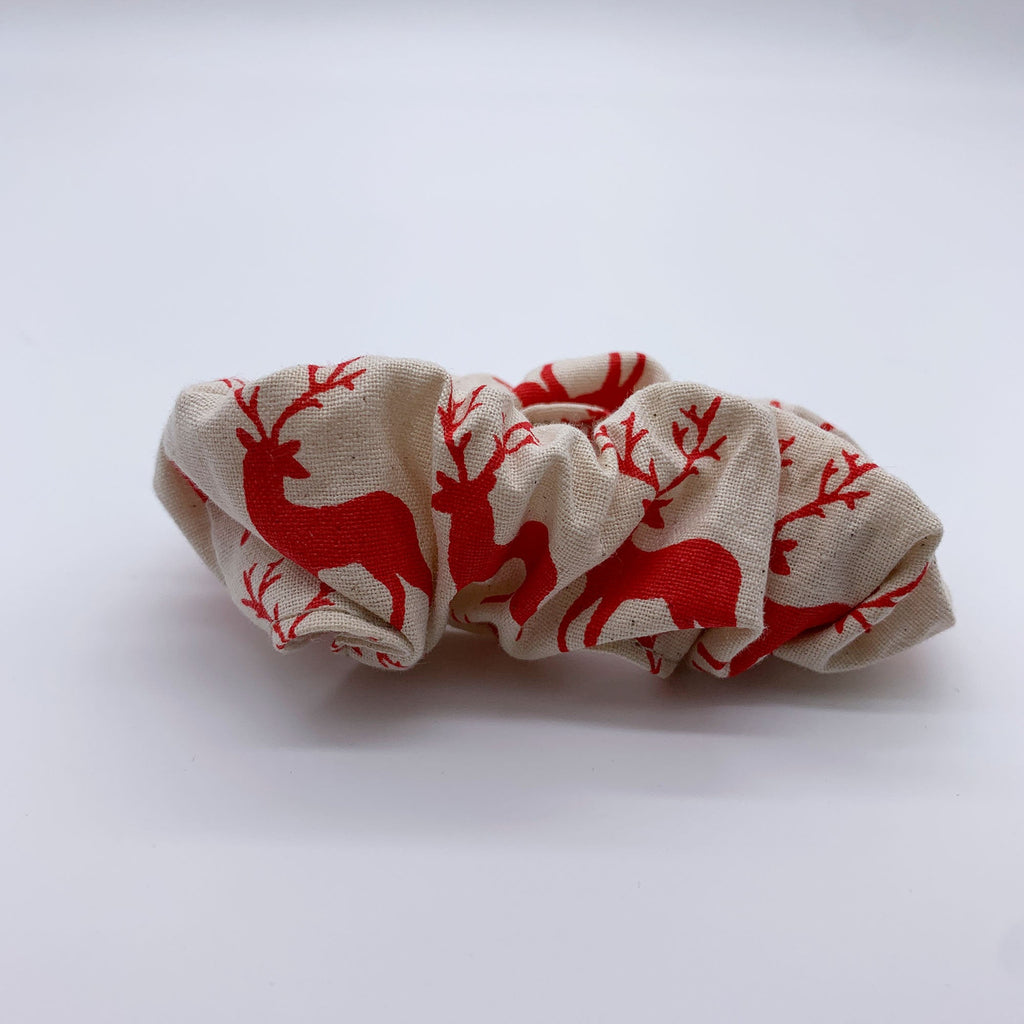 Christmas Scrunchie - Reindeer Scrunchies - Quirky Fashion Scrunchie