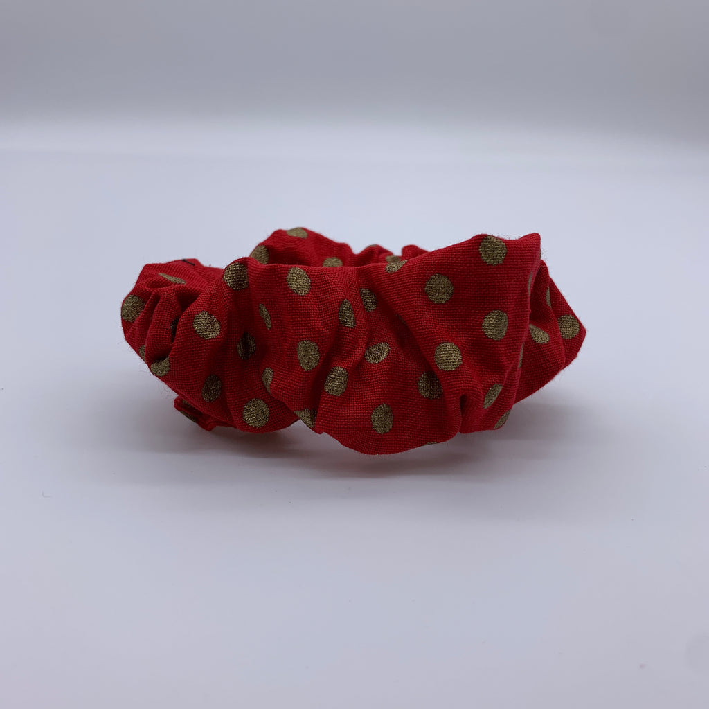 Polka Dot Scrunchie - Christmas Scrunchies - 90s Fashion Scrunchie