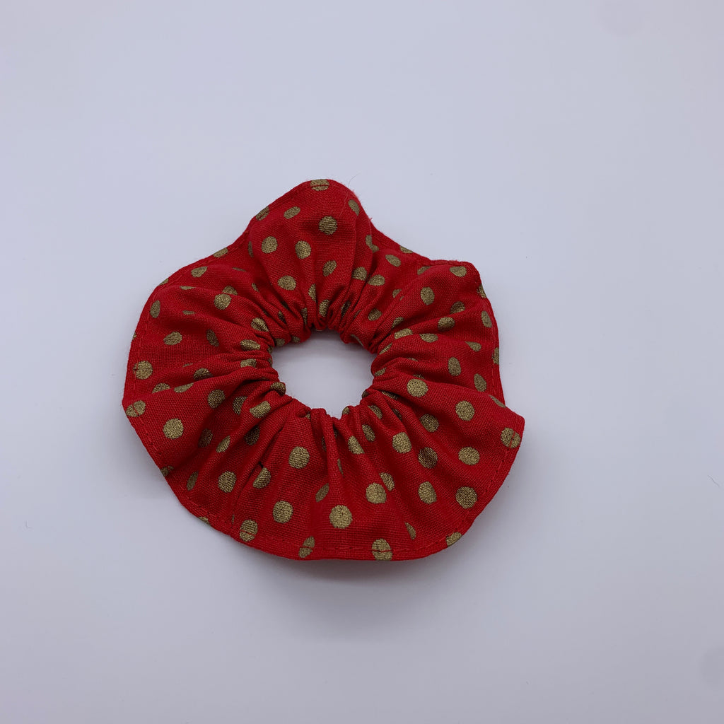 Polka Dot Scrunchie - Christmas Scrunchies - 90s Fashion Scrunchie