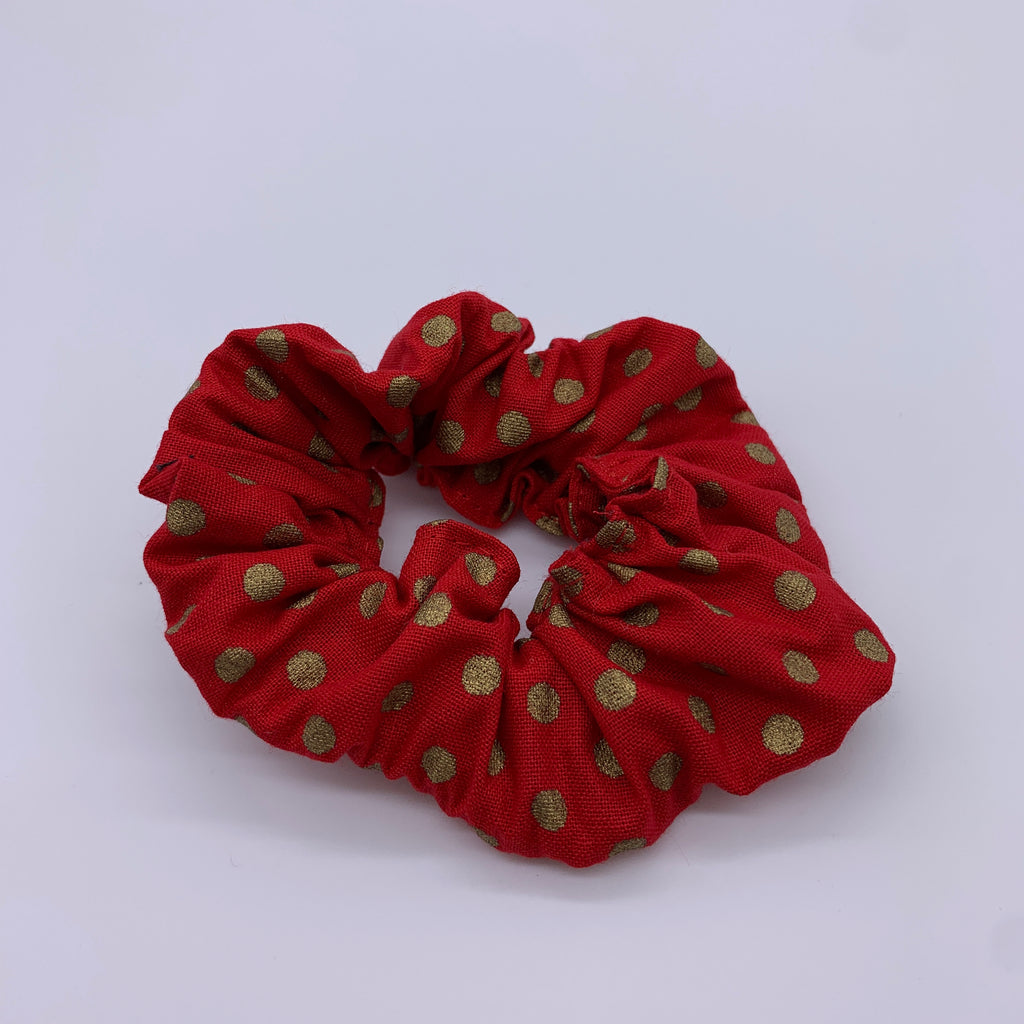 Polka Dot Scrunchie - Christmas Scrunchies - 90s Fashion Scrunchie