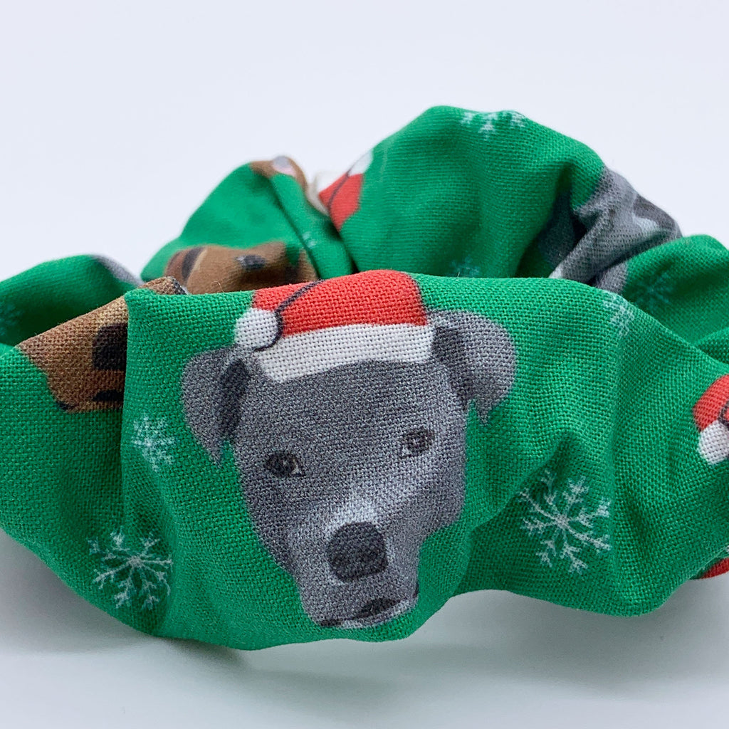 Christmas Scrunchie - Pitbull Scrunchie - Staffy Scrunchie