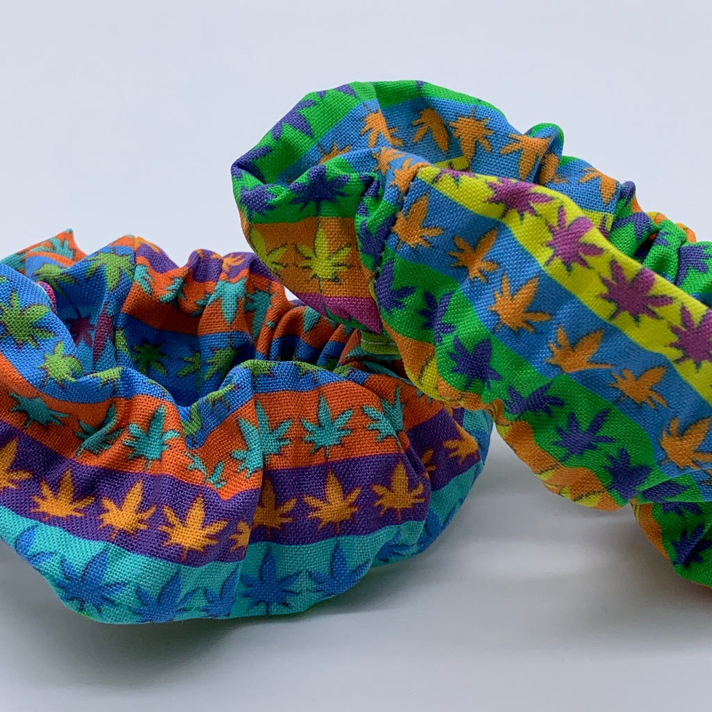 Weed Scrunchie - Marijuana Scrunchie - Cannabis Scrunchie